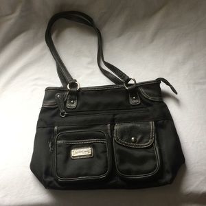 Black MultiSac Purse Tote Bag Faux Leather